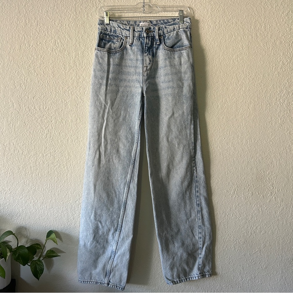Good American Light Blue wide Leg Jeans